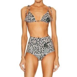 ULLA JOHNSON Corsica High Waisted Bikini Bottom in Agave in size XS